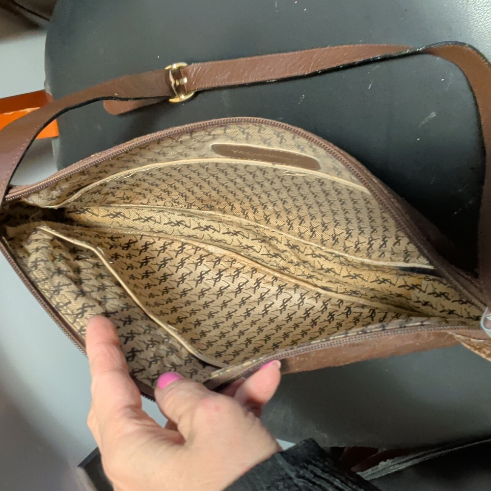 YSL Brown Quilted Leather Shoulder Bag - Picture 7 of 11
